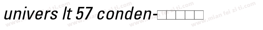 univers lt 57 conden字体转换
